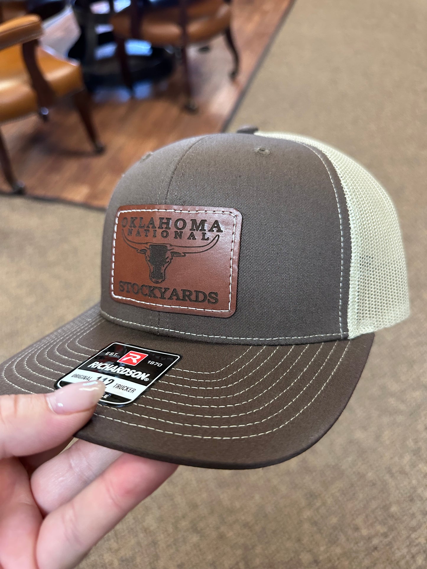 BROWN STEER PATCH CAP (multi color)