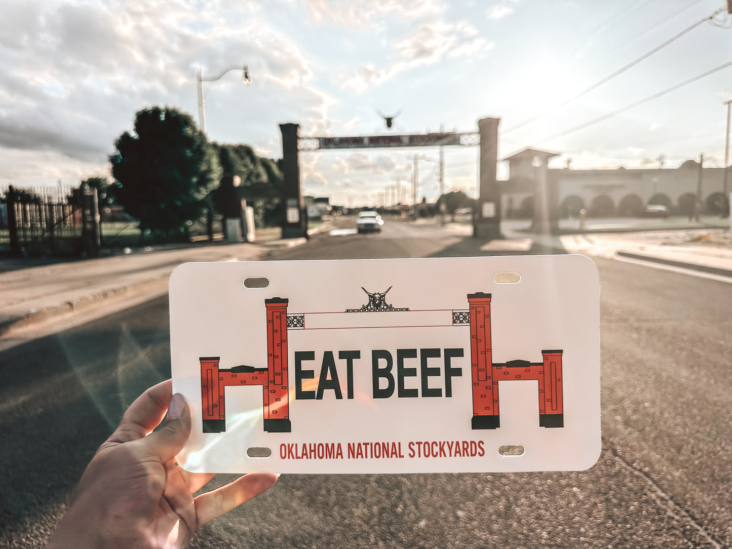 EAT BEEF LICENSE PLATE