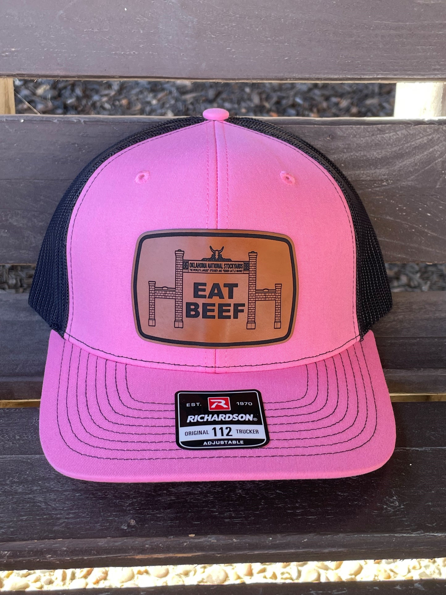 Eat Beef Leather Patch Cap