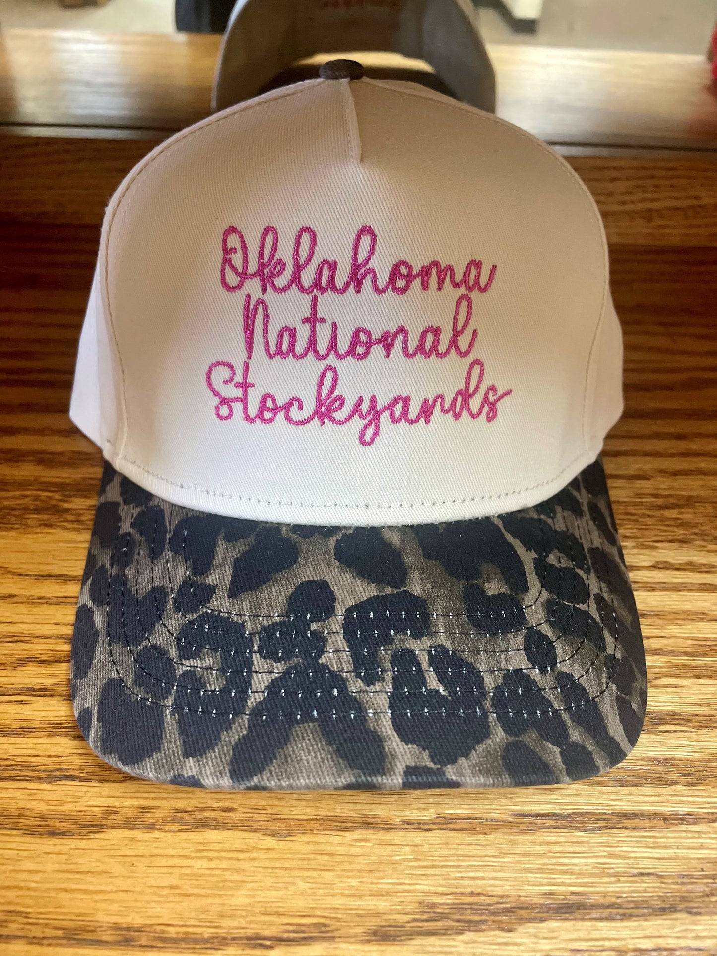 The Stockyards Leopard Trucker Hat