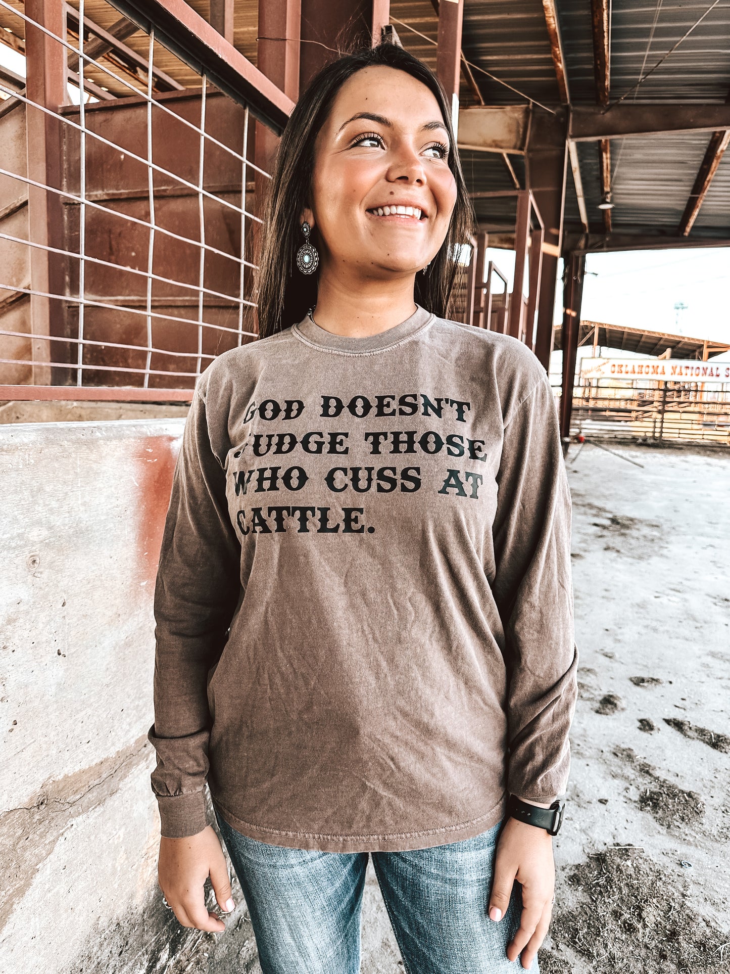 CUSSIN’ AT CATTLE LONG SLEEVE