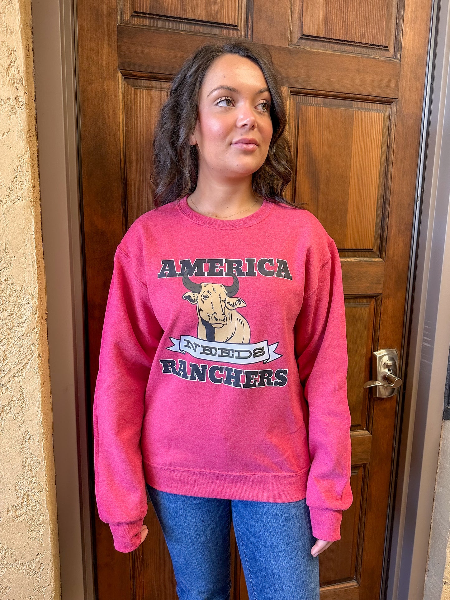 AMERICA NEEDS RANCHERS CREWNECK