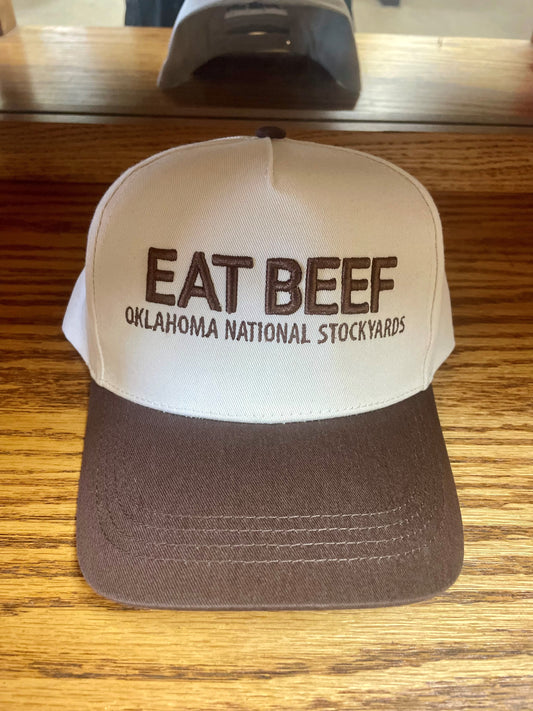 Eat Beef Puff Print Cap