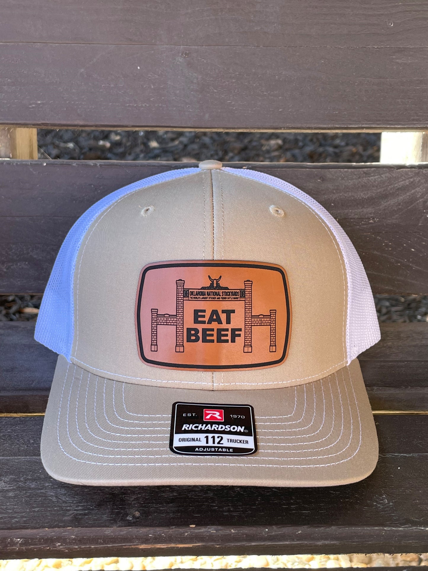 Eat Beef Leather Patch Cap