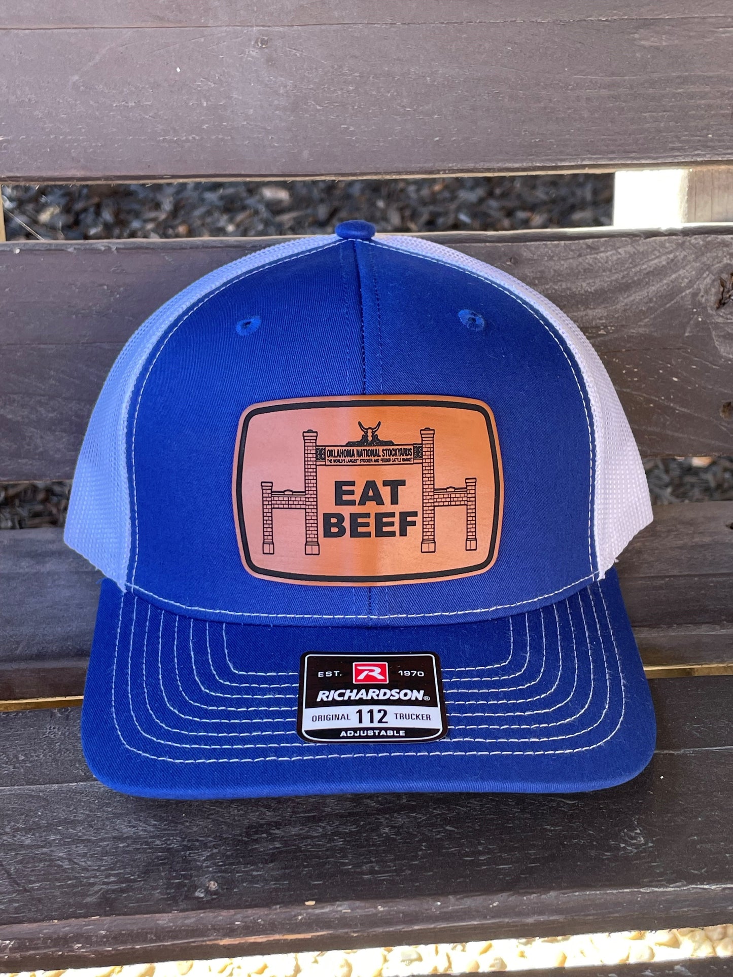 Eat Beef Leather Patch Cap