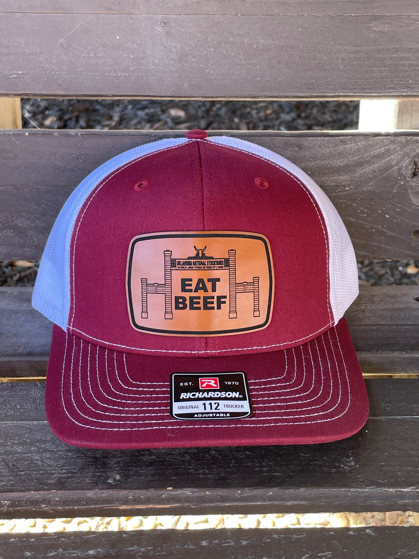 Eat Beef Leather Patch Cap