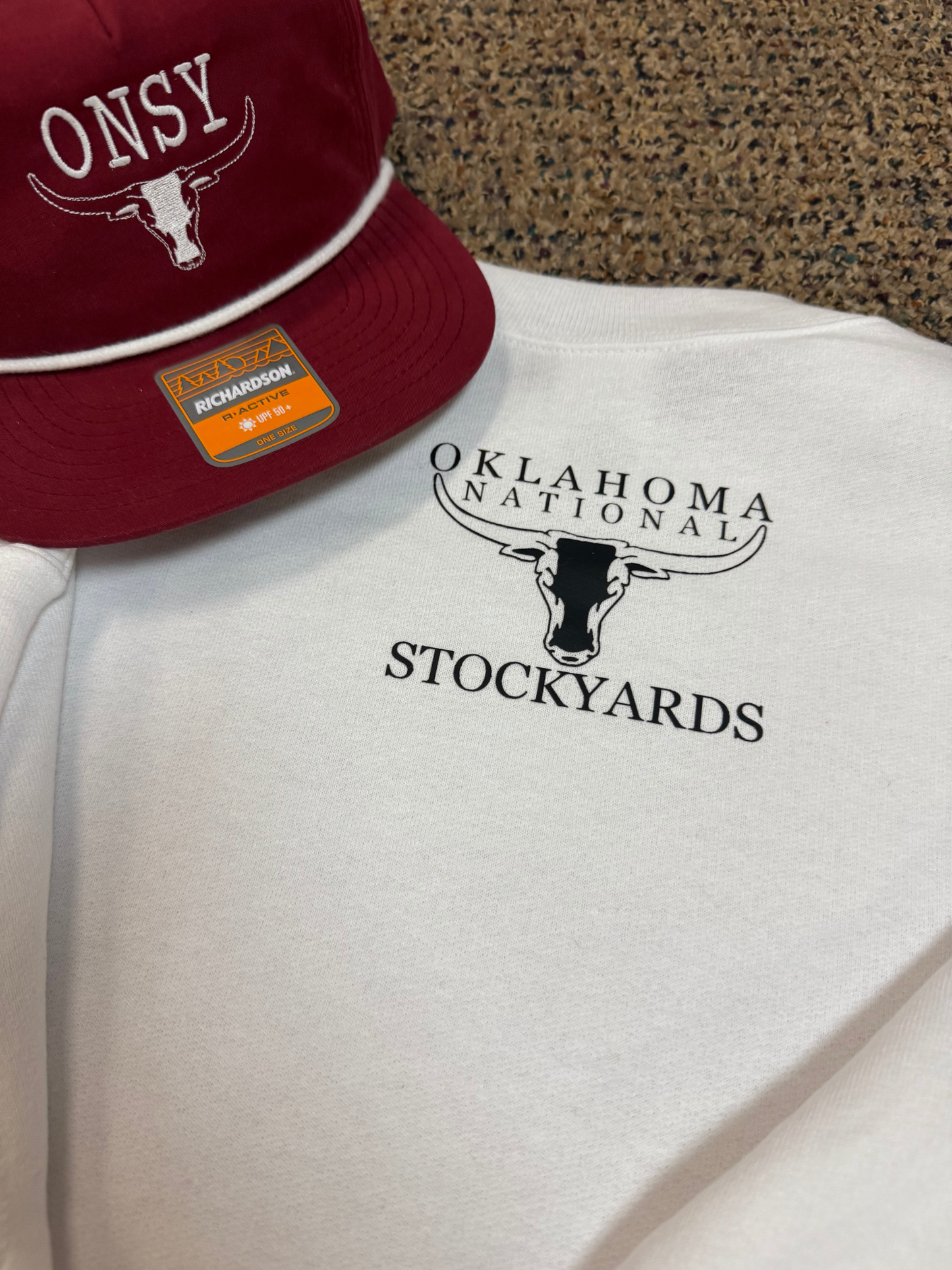 White Boot Stitch Crewneck
